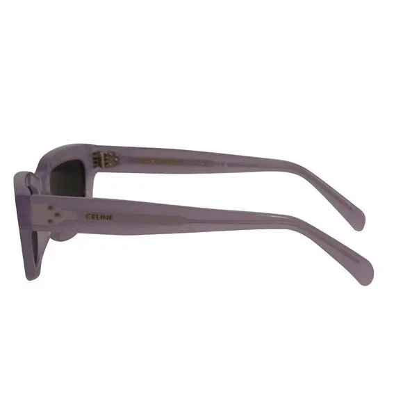 Celine Mens CL401921 Sunglasses Purple Translucent Acetate Square Round Shades